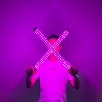 Bâton lumineux LED rechargeable en alliage d'aluminium de 60 cm et 80 cm, bâton de bouteille de champagne, glorificateur LED, lumière scintillante pour bar et fête