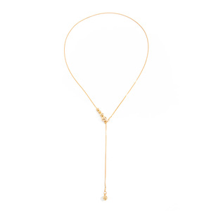 Atacado: Colar Feminino de Aço Inoxidável com Corrente Deslizante Tipo Cobra, Pingente de Coração 3D Banhado a Ouro 18K e Cordão Ajustável em Formato Y - Product Image 5