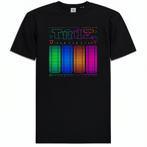 Noel Rave partisi için kaydırma metin ekranı ve RGB ışıkları ile özel programlanabilir LED T-Shirt - Product Image 3