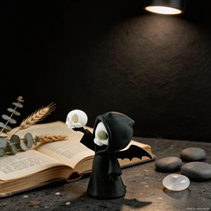 Figurine de bureau du Grim Reaper imprimée en 3D, cadeau pour fans gothiques, modèle en plastique, ornements artisanaux - Product Image 6