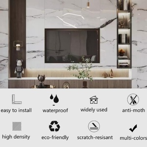 Panneau mural en bambou WPC de 8 mm, motif marbré, plaque en cristal de carbone - Product Image 6