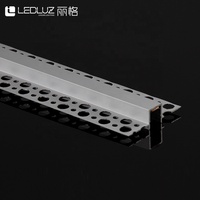 Profilé LED en aluminium sans cadre pour éclairage de plafond commercial encastré avec canal pour bande LED de 10 mm