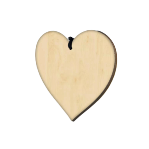 Caja Colgante de Madera Pulida con Forma de Corazón para Decoraciones Navideñas, Bodas y del Hogar - Product Image 1