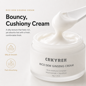 Crème au ginseng Rice Dew, crème hydratante anti-âge pour le visage avec de <span class=keywords><strong>la</strong></span> niacinamide pour les peaux sèches, hydratante et raffermissante pour tous les types de peau - Product Image 3