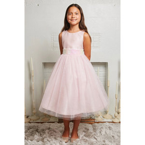 Vendita all'Ingrosso <span class=keywords><strong>Online</strong></span> di <span class=keywords><strong>Abbigliamento</strong></span> per Bambini 4-14 Anni, Vestito Estivo Senza Maniche con Paillettes, Cintura, Schiena a V e Fiocco in Tulle per Feste di Compleanno - Product Image 2