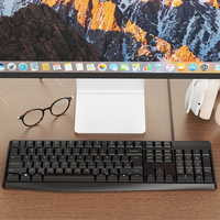 Clavier et souris sans fil filaires 2,4 G ultra-minces à 104 touches avec disposition personnalisée espagnole, française, arabe pour ordinateur portable et PC