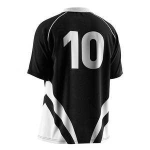 Maillot de football pour le jour du match avec col polo à insert en V, tricot à séchage rapide et options de design personnalisé - Product Image 6