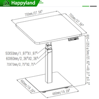 Table basse élévatrice latérale à une jambe, moteur unique, cadre de bureau électrique à hauteur réglable pour l'utilisateur d'un bureau d'ordinateur