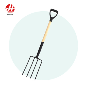 Gran oferta, tenedor de jardín en forma de D, mango de metal y madera para producción agrícola - Product Image 1