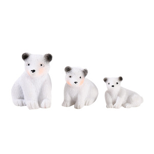 Juego de Figuras de Oso Polar de Resina, Grandes, Medianas y Pequeñas, Decoración Realista de Animales para el Hogar - Product Image 4