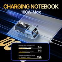 Batterie externe portable de 50 000 mAh pour téléphone, ordinateur portable, PD100W, chargeur portable de qualité