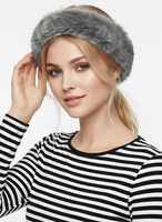 Bandeau en fausse fourrure personnalisé automne-hiver pour femmes – Accessoires capillaires moelleux et doux en gros