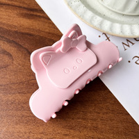 Pince à cheveux tendance en acétate avec logo personnalisé, motif chat, douce et mignonne, type pince requin, pour coiffures mi-hautes et chignons, accessoires capillaires pour femmes