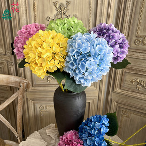 Flores Artificiales de Hortensia de Seda Ligeras para Decoración de Bodas, Fondo de Hotel y Accesorios para Fotos - Product Image 1