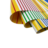 Bâche de terrasse rayée en PVC, rouleau de bâche rayée pour fenêtre, porte, pare-soleil, abri