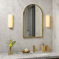 Applique Murale LED en Albâtre et Métal, Style Nordique Moderne, Luxe, pour Villa, Hôtel, Couloir, Chambre, Texture Cannelée, Design Artistique Haute Puissance