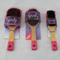 Vente chaude eco brosse à cheveux en bois brosse à cheveux rembourrée
