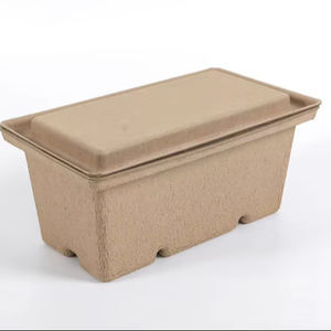 Pot de fleurs en pâte à papier moulé sur mesure entièrement dégradable Boîte de pépinière en pâte à papier cultivée à <span class=keywords><strong>la</strong></span> <span class=keywords><strong>main</strong></span> pour enfants Boîte en pâte à papier recyclée - Product Image 2