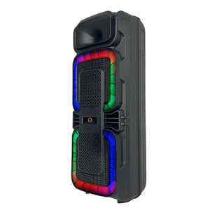 Haut-parleur d'extérieur étanche IPX2 double 8 pouces avec micro, 10W, batterie intégrée, voix claire pour l'exercice matinal et le karaoké – Offre Spéciale - Product Image 2
