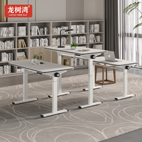 Bureau pliable électrique à hauteur réglable à moteur unique, plateau en MFC E0, table ergonomique assis-debout pour poste de travail à domicile