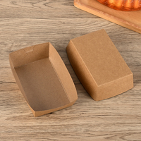 Plateau de service économique et alimentaire sécurisé en kraft vierge, empilable, pour la restauration événementielle