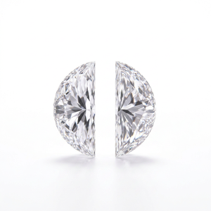 Diamante Suelto Cultivado en Laboratorio de Corte Media Luna de la Mejor Calidad, Piedra Blanca Brillante, Corte Excelente, Gema Premium para la Elaboración de Joyería Fina - Product Image 2