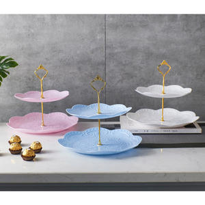 Soporte de placa de melamina de plástico de 2 niveles de grado superior <span class=keywords><strong>para</strong></span> pastel, postre, fruta KTV, herramientas de pastel de calidad superior - Product Image 3