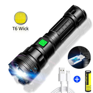 Lampe torche LED ultra-lumineuse rechargeable par USB, zoom 15W, torche LED haute puissance pour le camping en plein air, la randonnée et les situations d'urgence - Product Image 2