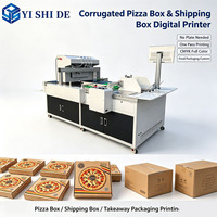 Mesin cetak kotak pizza kardus bergelombang kemasan mini HP841 satu saluran, printer kotak kardus dengan dua kepala cetak HP A4