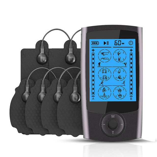 Compact Transcutaneous Electrical Nerve Stimulation Massager Physio Therapy TENS Device 24 Modes 20 Levels USB Rechargeable