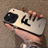 Étui de téléphone lettre chanceuse pour IPhone11 12 13 14 15 ProMax X XR XS XSMax 7 8 14 15Plus housse de protection antidérapante et Anti-chute