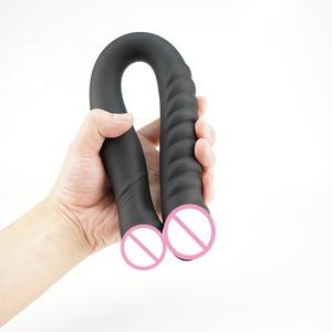 16.5 Inch Double-Ended Dong Dildo Soft Silicone ABS Material Huge Sex <strong>Toy</strong> for <strong>Lesbian</strong> Female G-Spot Vaginal Anus Stimulation - Product Image 5