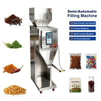 De multifunctionele semi-automatische verpakkingsmachine voor korrels en poeder is geschikt voor schroeven, gedroogd fruit enz.
