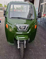 Tricycle électrique de transport certifié CEE, batterie au plomb 72V 58Ah, vitesse élevée 25/40 km/h, moteur 1,5 kW, capacité de charge 600 kg, châssis en fer