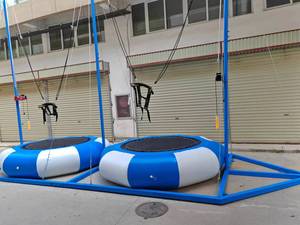 3*9*6m thiết kế mới trong nhà ngoài trời đôi vòng <span class=keywords><strong>Inflatable</strong></span> <span class=keywords><strong>Bungee</strong></span> Trampoline cho trẻ em người lớn nhảy <span class=keywords><strong>Bungee</strong></span> - Product Image 2