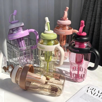 1200ml PC Plastic Sportwaterfles met rietje & thee-infuser, herbruikbaar & milieuvriendelijk, unisex