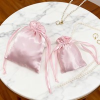 Pochette à cordon en satin écologique ZXF effet nacré 10x15cm pour bijoux, rangement domestique, sac cadeau événementiel, expédition directe usine Jiangsu