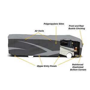 Housse de protection pour caravane, <span class=keywords><strong>camping</strong></span>-<span class=keywords><strong>car</strong></span>, véhicule de loisirs, résistante aux intempéries, imperméable, anti-UV, de haute qualité, fabriquée en tissu non tissé - Product Image 4