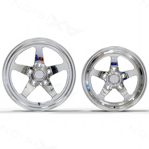 Jantes monobloc <span class=keywords><strong>AX</strong></span> 17x4.5 15x10 5x127 Drag, polies et usinées, à cinq branches, forgées, pour Chevrolet C10 Street Drag - Product Image 2