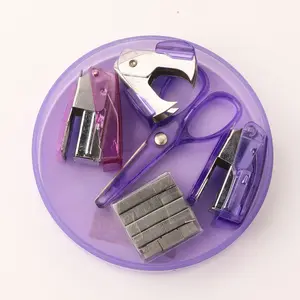 Set de papelería con forma redonda, <span class=keywords><strong>caja</strong></span> de plástico, suministros <span class=keywords><strong>escolares</strong></span> <span class=keywords><strong>para</strong></span> niños, 5 uds. - Product Image 1