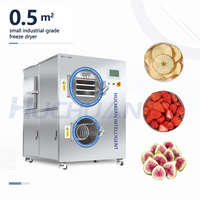Machine de lyophilisation industrielle Huchuan pour la transformation alimentaire, grande capacité, acier inoxydable SUS304, commande PLC, chauffage au gaz