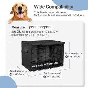 Free Sample <b>Dog</b> Crate Cover - Durable Polyester Pet <b>Kennel</b> Cover Universal Fit <b>for</b> Wire <b>Dog</b> Crate - Product Image 4