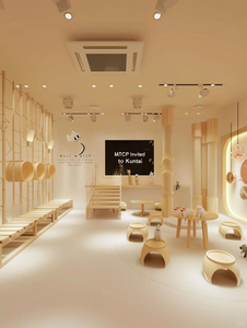 Aménagement intérieur personnalisé pour café, mobilier moderne pour café, étagères en bois, comptoir, aménagement de boutique - Product Image 5