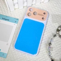 Coque de téléphone 2-en-1 en PC acrylique brillante, antichoc et antidérapante, couleur macaron, pour iPhone 17 16 15 Pro Max