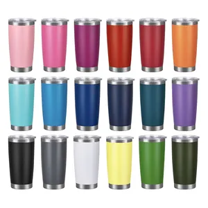 Mug de voyage isotherme à double paroi de 20 oz avec logo personnalisé, en acier inoxydable, gobelets à vin en vrac - Product Image 3