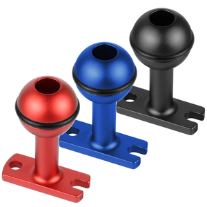 Adaptateur rotule CNC 1 pouce avec vis <span class=keywords><strong>de</strong></span> fixation réglable 1/4" M5 et pince lumineuse pour caméra d'action GoPro, support <span class=keywords><strong>de</strong></span> plongée sous-marine - Product Image 6