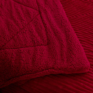 ผ้าลูกฟูกหนาสำหรับฤดูหนาวผ้าสักหลาดขนแกะเชอร์ปาผ้านวมคลุมเตียงผลิตจากโรงงานโพลีเอสเตอร์สำหรับโรงแรม - Product Image 5