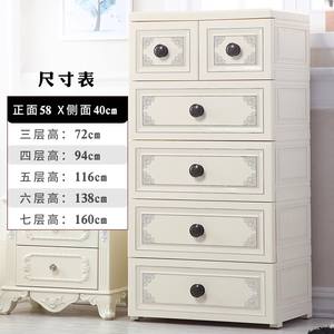 58 عرض الطائرة الكرتون البلاستيك 5 طبقات درج تخزين مع اثنين من أقفال PP منظم خزانة الملابس خزانة الصدر من الأدراج - Product Image 3