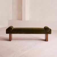 Banc ottoman rétro français, chaise pour changer de chaussures, tabourets latéraux en tissu vintage, chaise de salon nordique, tabouret pour changer de chaussures