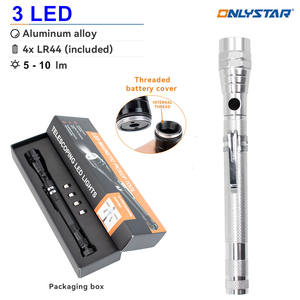 एल्यूमीनियम बहुक्रियाशील फ्लैशलाइट शक्तिशाली फ्लैशलाइट रणनीति पेन प्रकाश 1 किमी हाथ चुंबकत्व मशाल प्रकाश - Product Image 1